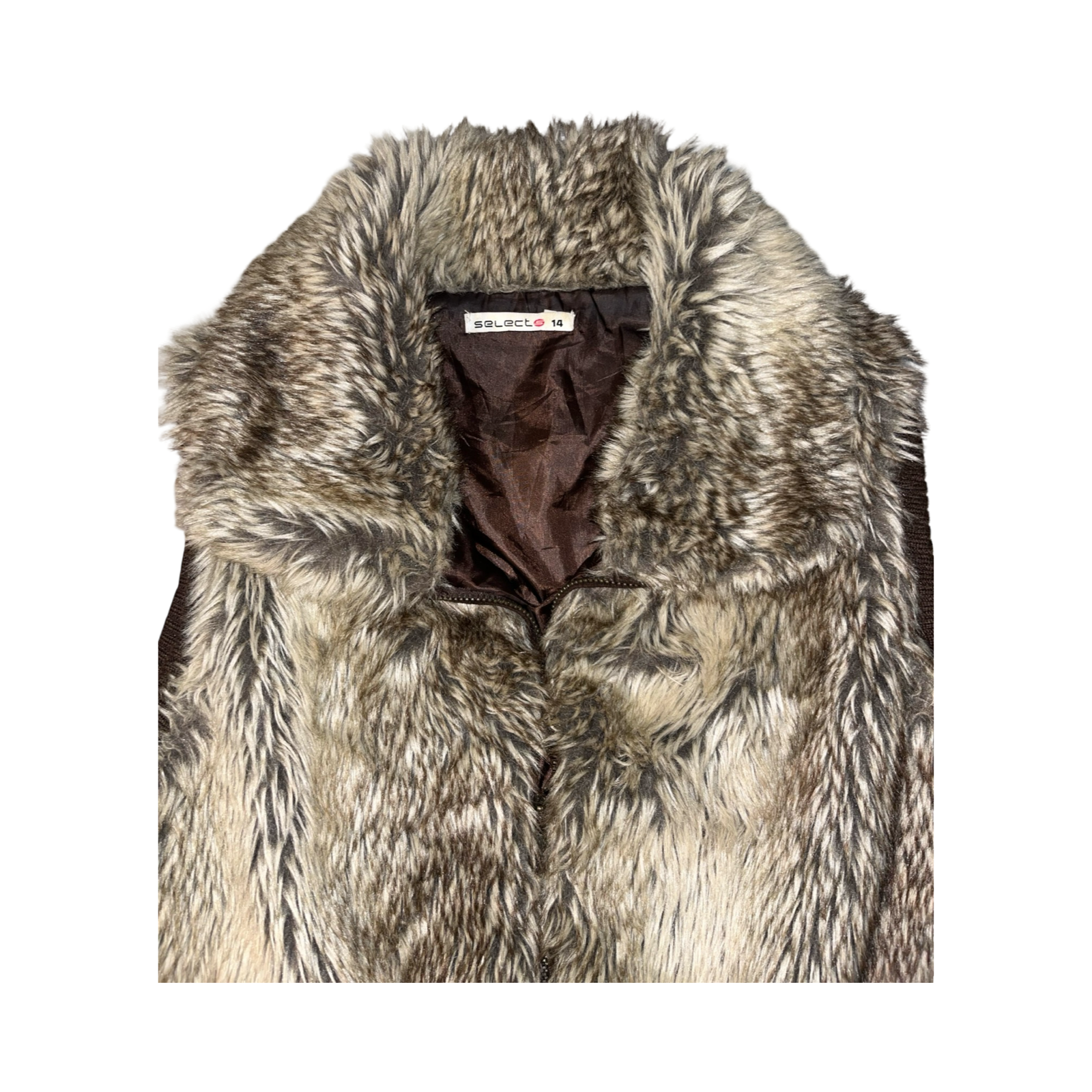 Select vintage faux fur y2k gilet S/M- 14