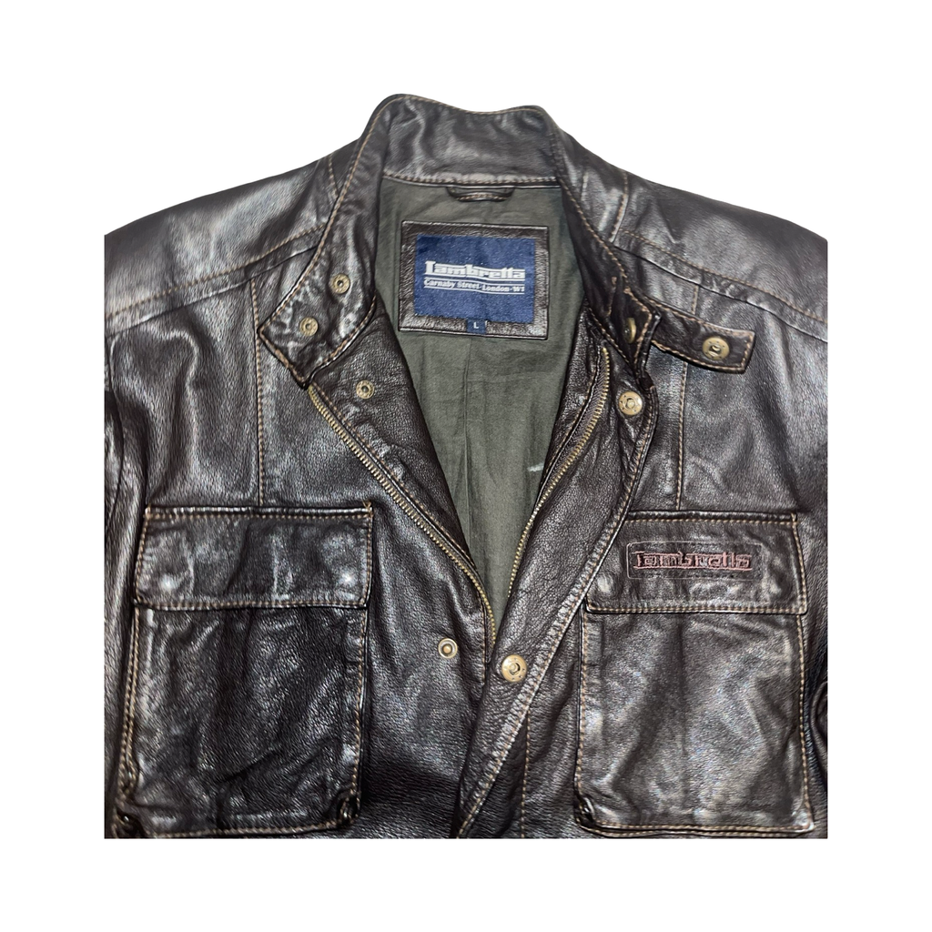 Lambretta carnaby street London genuine leather jacket uk L
