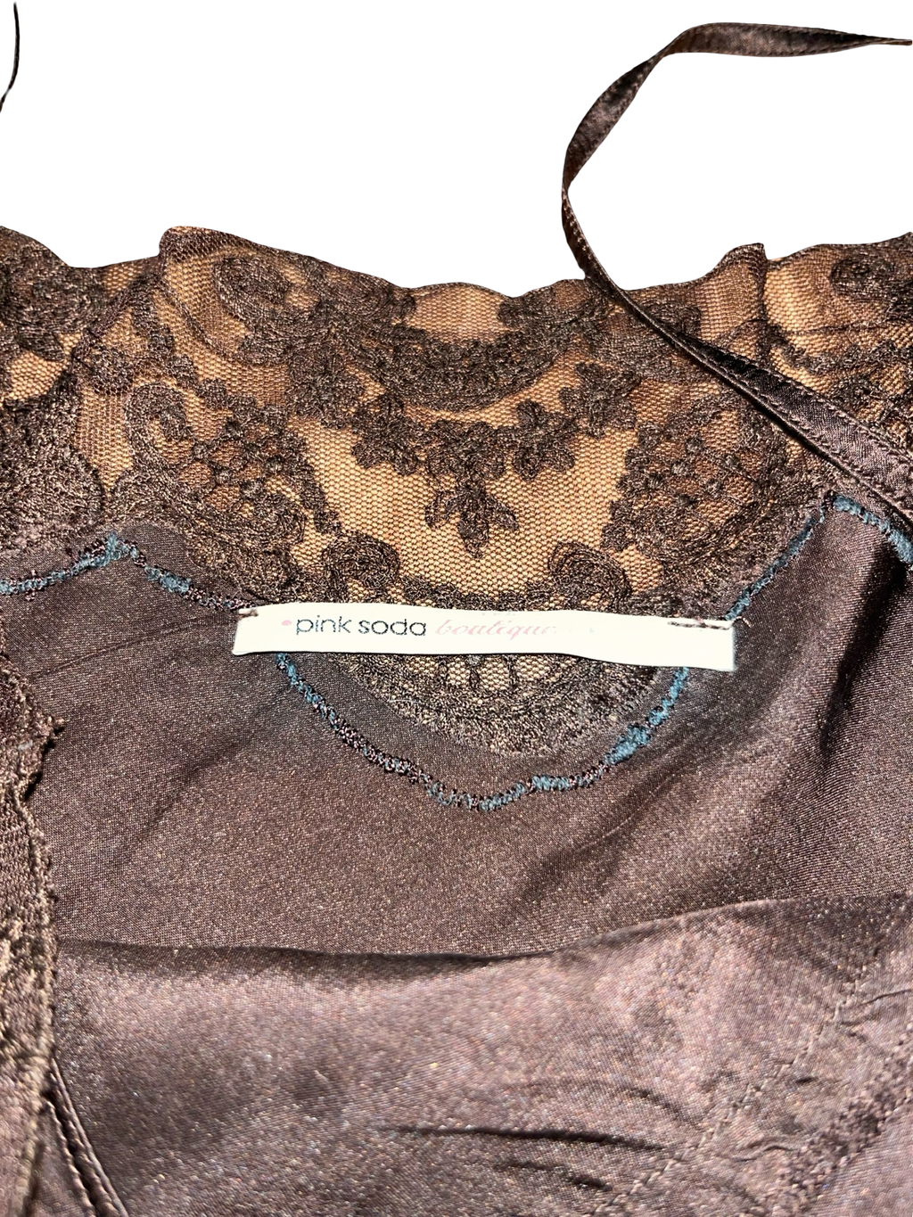 Vintage Y2K Pink Soda Boutique Silk Lace Cami Top UK 10