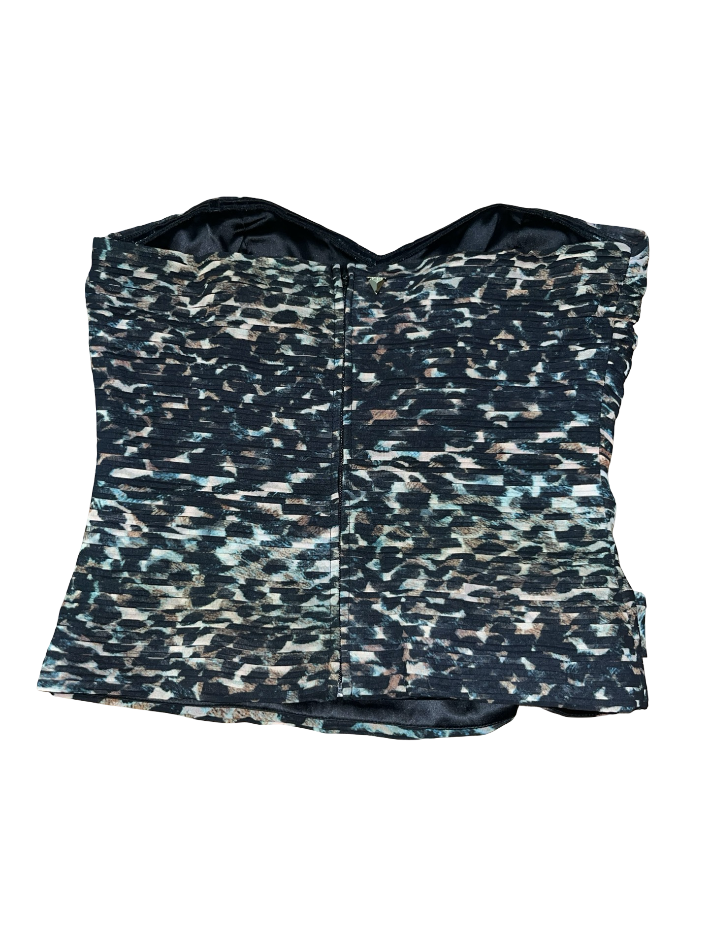 Y2K GUESS Los Angeles Corset Bustier Bandeau Top UK S