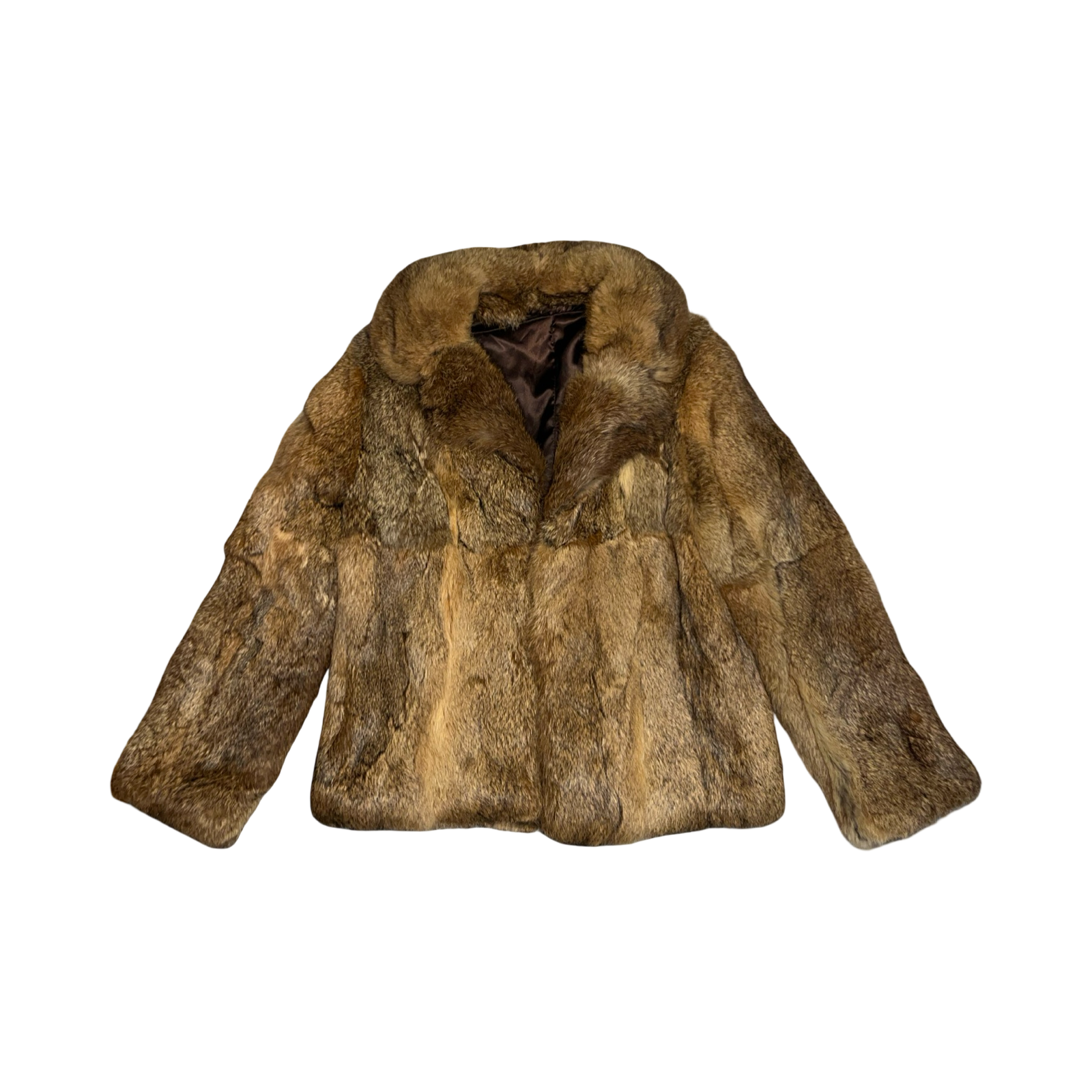 Vintage real coney fur fluffy coat uk 12