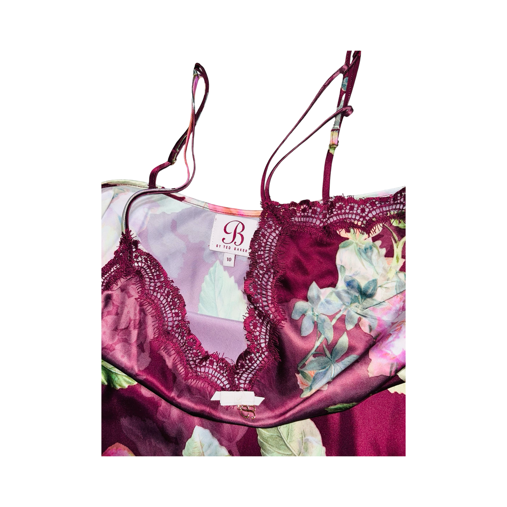 Ted Baker beautiful floral satin chemise uk10