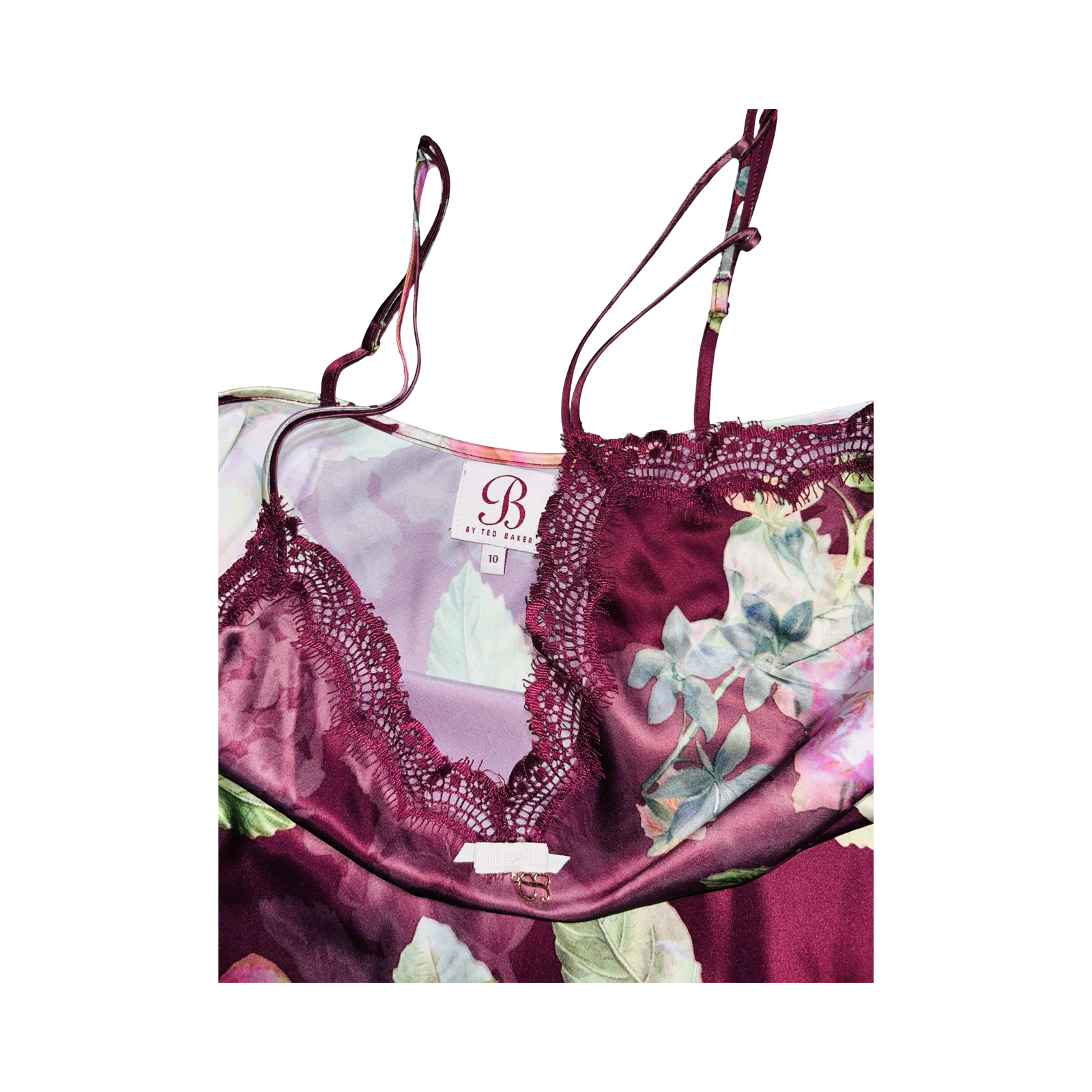Ted Baker beautiful floral satin chemise uk10