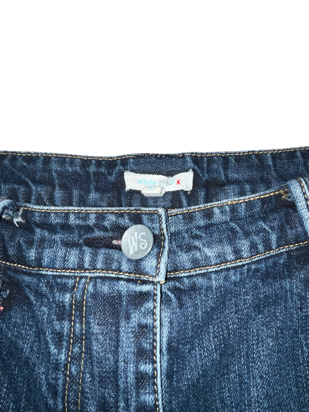 Vintage Y2K Swallow Appliqué Denim Mini Skirt uk10
