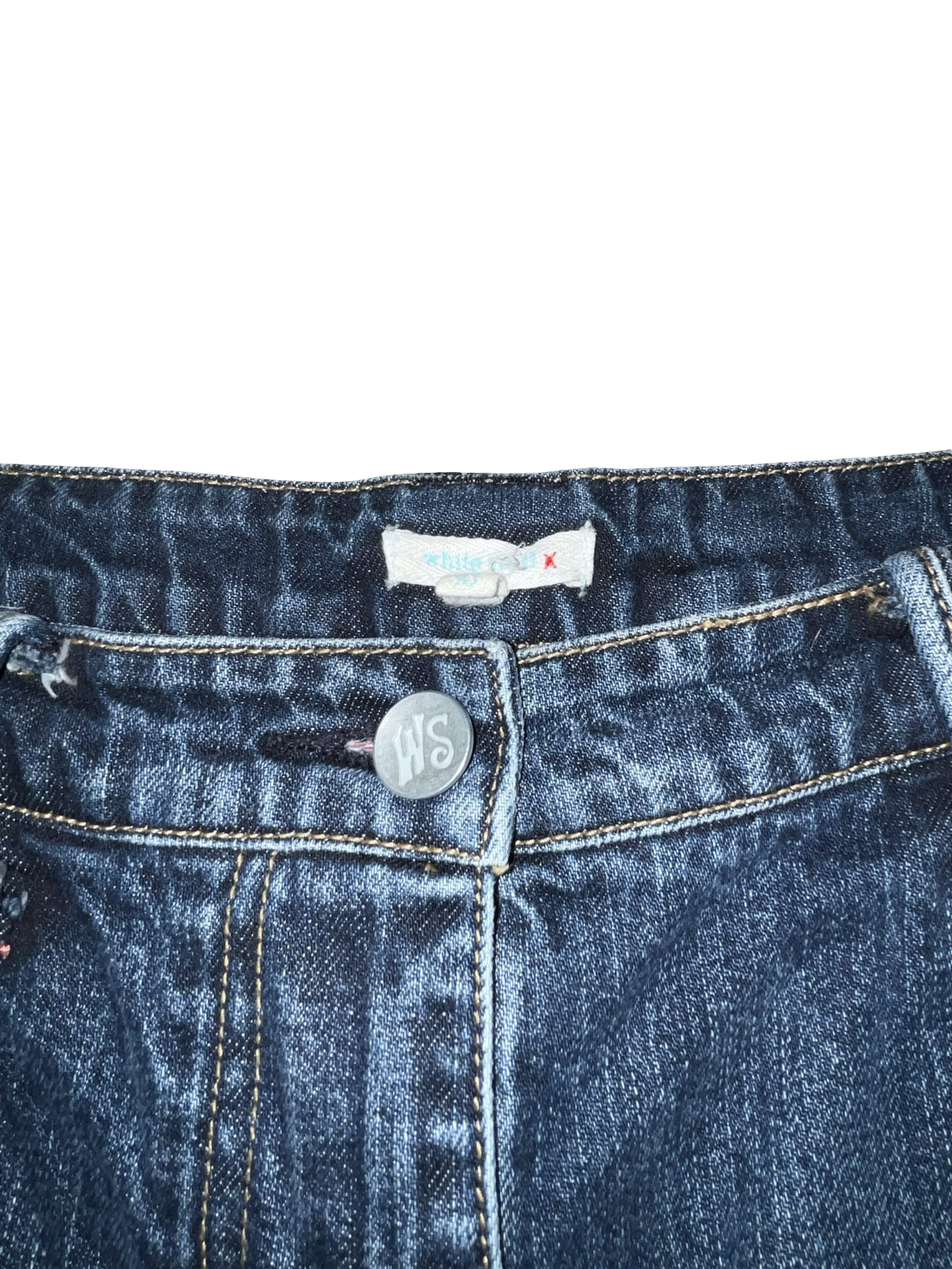 Vintage Y2K Swallow Appliqué Denim Mini Skirt uk10