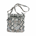 Snake skin print crossbody bag