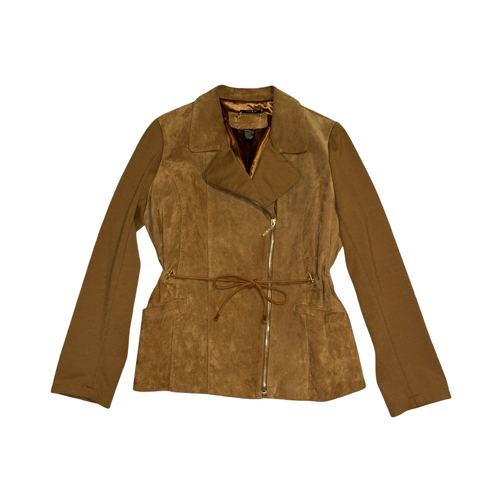 IMAN genuine tan leather woman’s jacket ukL