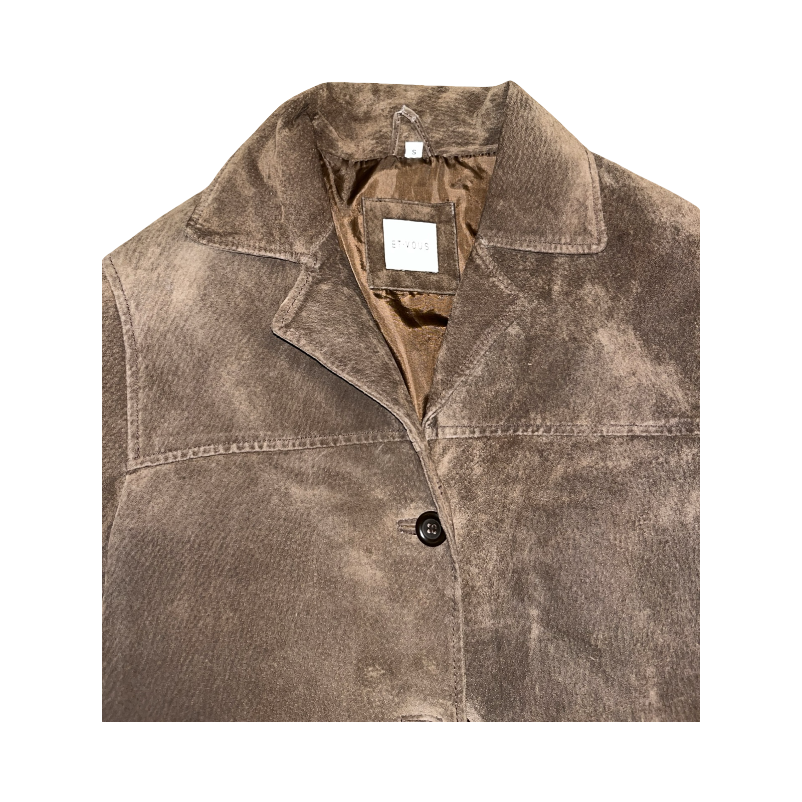 ET•VOUS genuine suede brown jacket ukS