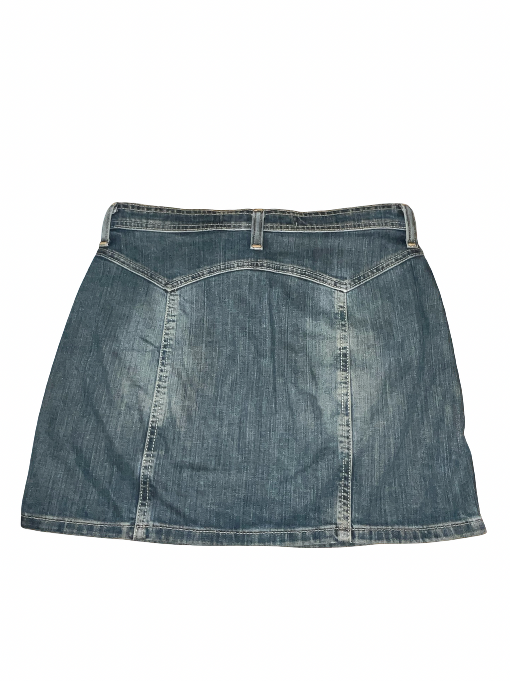 Y2K Gap Jeans Stretch Faded Denim Mini Skirt ukS
