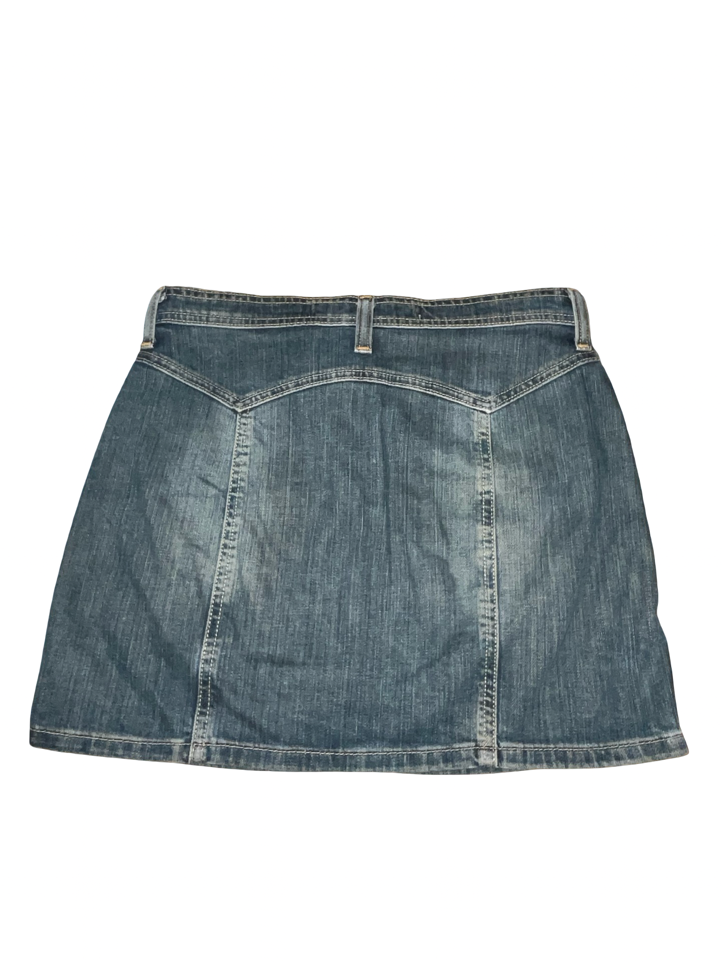 Y2K Gap Jeans Stretch Faded Denim Mini Skirt ukS