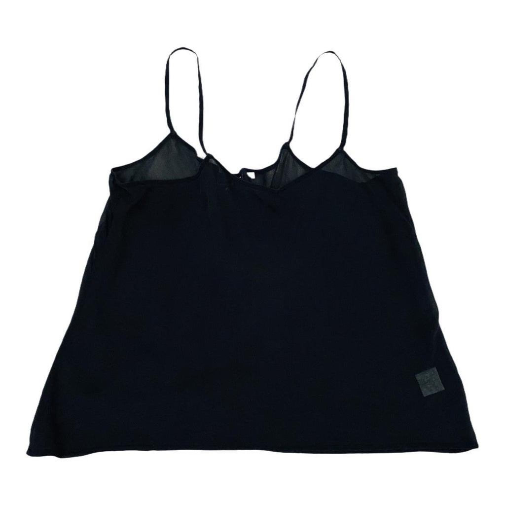 Kingshill black sheer silk cami top uk18