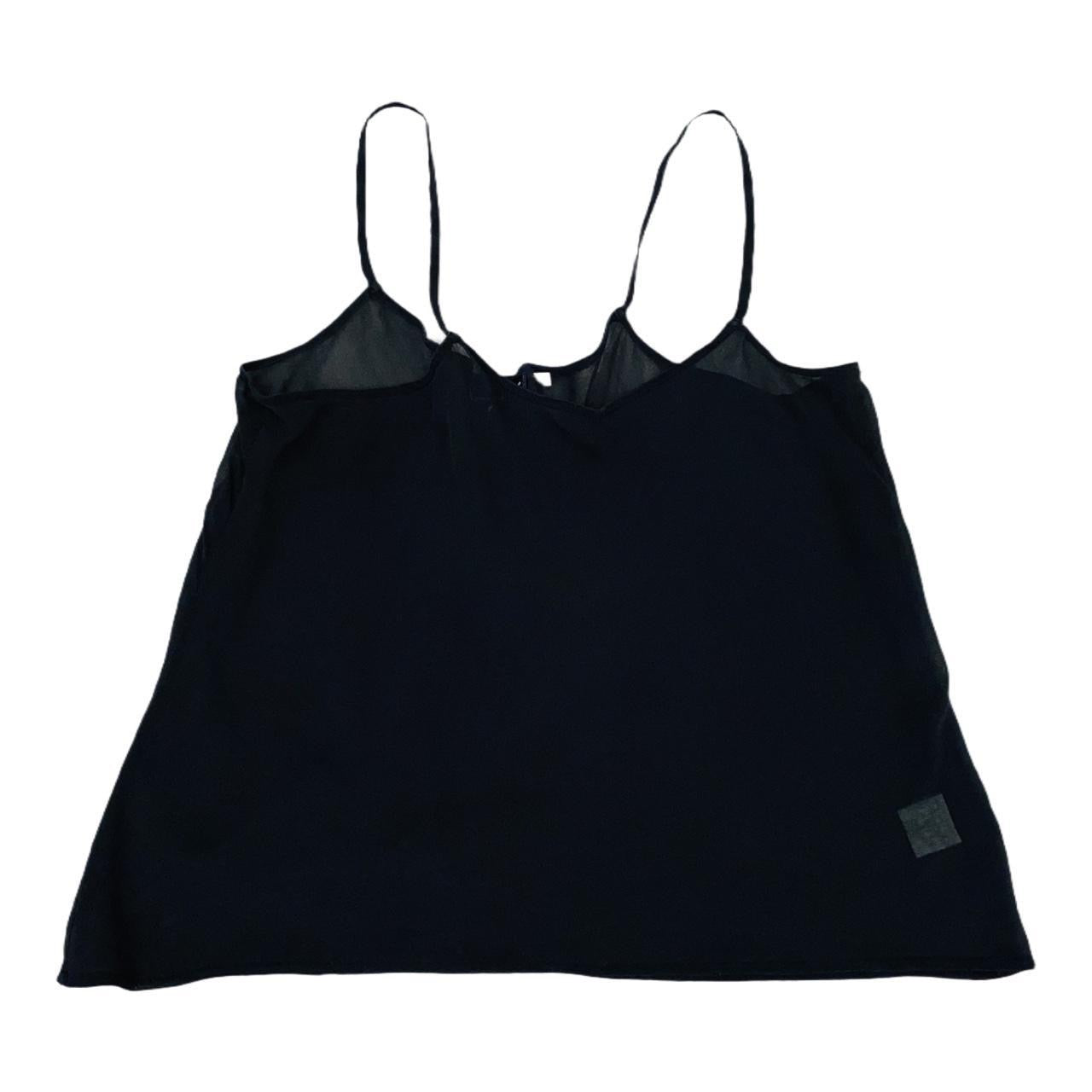 Kingshill black sheer silk cami top uk18