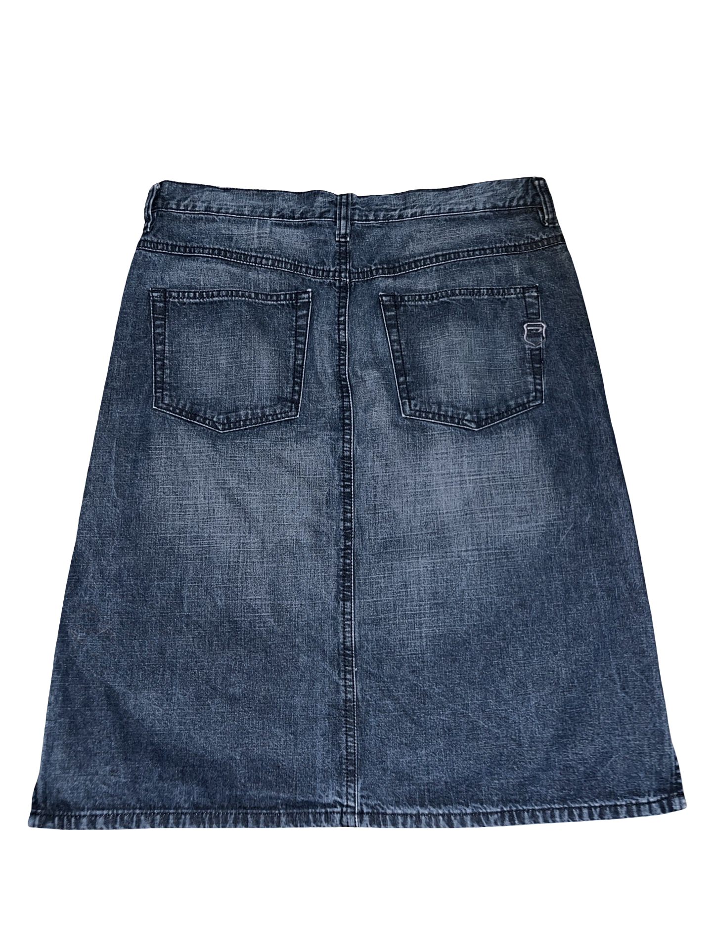 Vintage Y2K Diesel Denim Mini Skirt Dark Wash Low Rise ukM