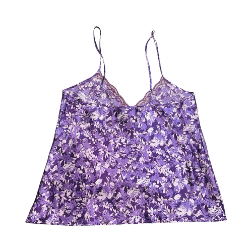 Betty Jackson Studio 100% silk purple glossy cami ukL
