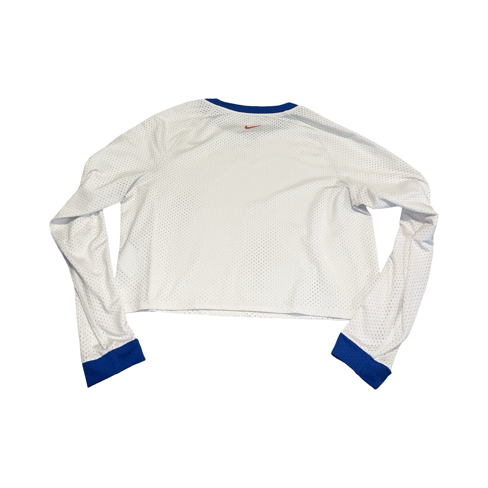 Nike dri fit blue logo mesh woman’s top ukL