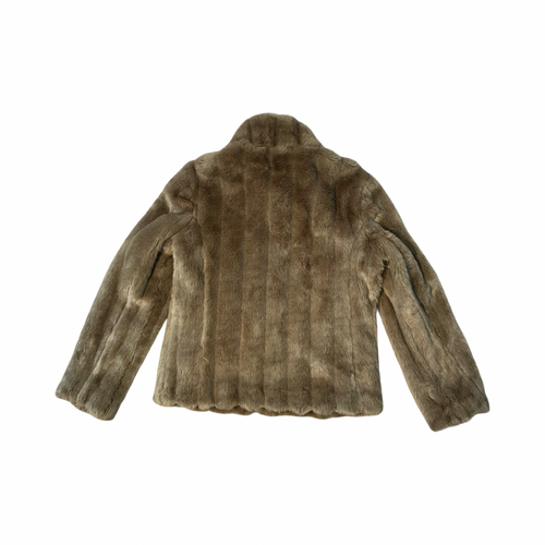 Bhs fluffy faux fur/ satin coat uk size 12