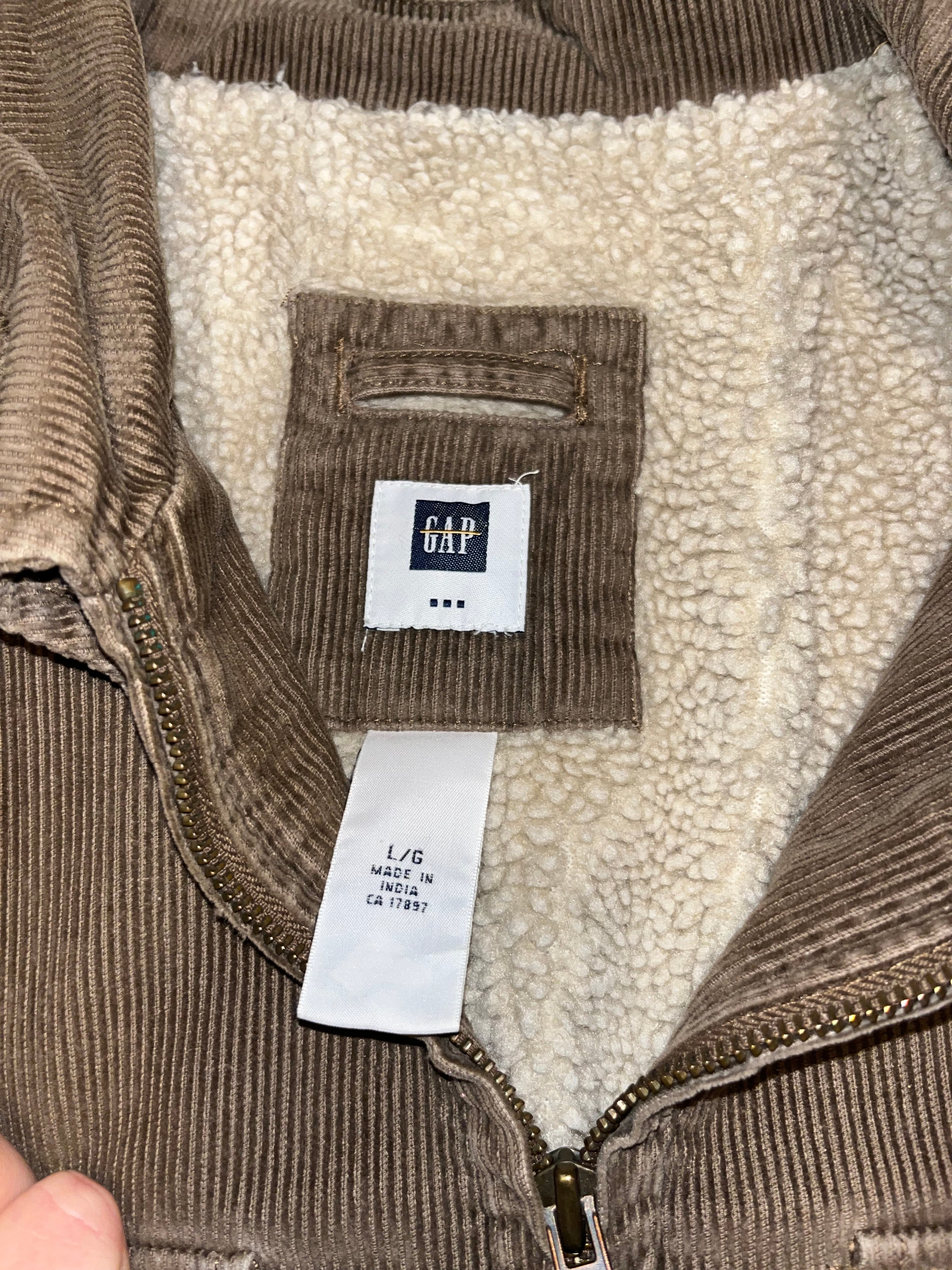 Gap brown corduroy wool lined men’s jacket ukL
