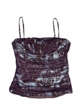 Y2K Coast Ruched Mesh Cami Top | UK 10