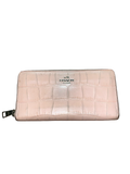 Coach Croc Embossed Leather Purse Blush Pink Genuine Leather