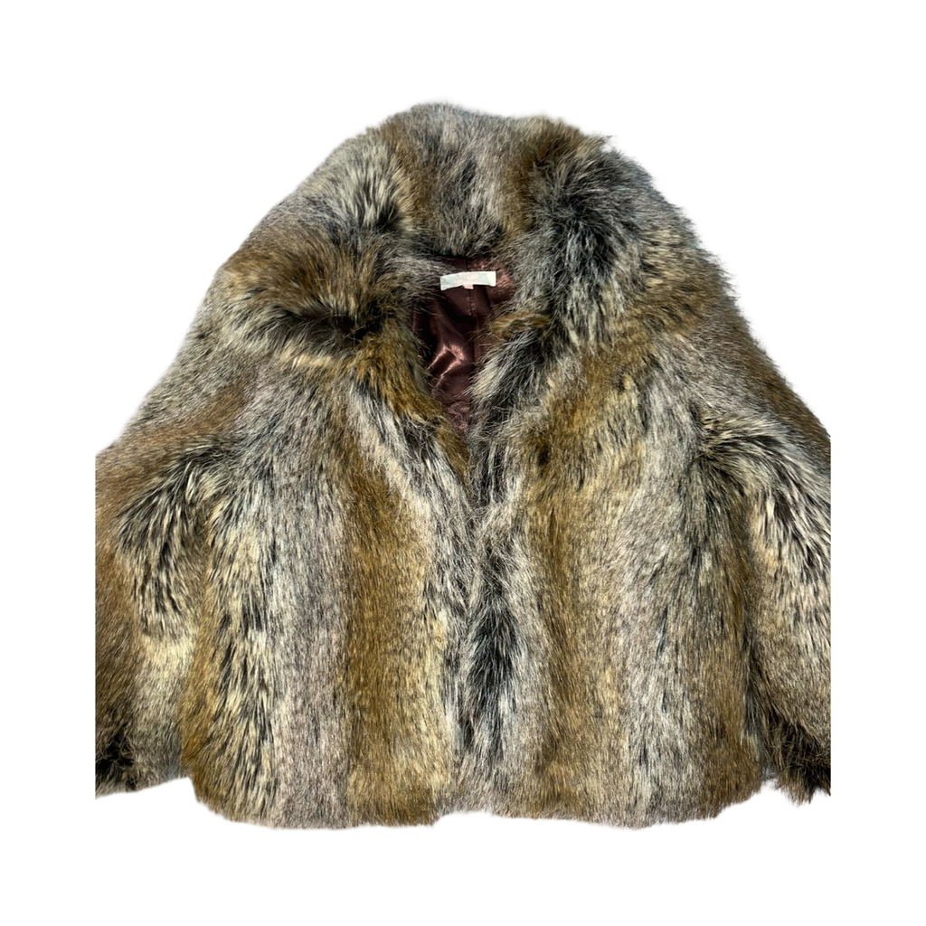 MissC vintage fluffy fur coat uk12