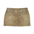 river island tan corduroy 2000’s mini skirt uk10