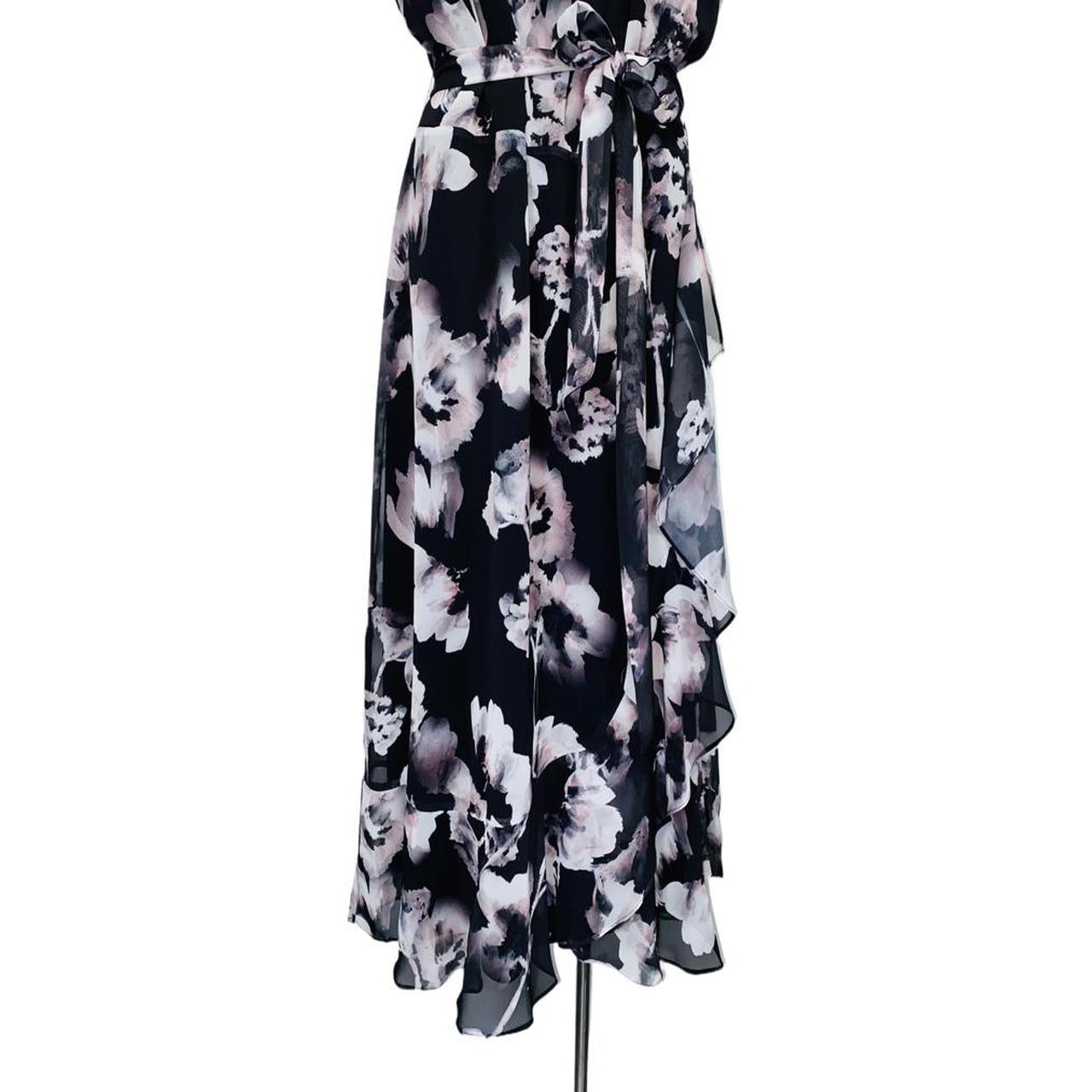Black and white floral print maxi dress by Roman uk18