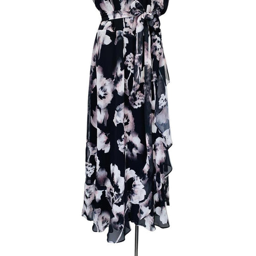 Black and white floral print maxi dress by Roman uk18