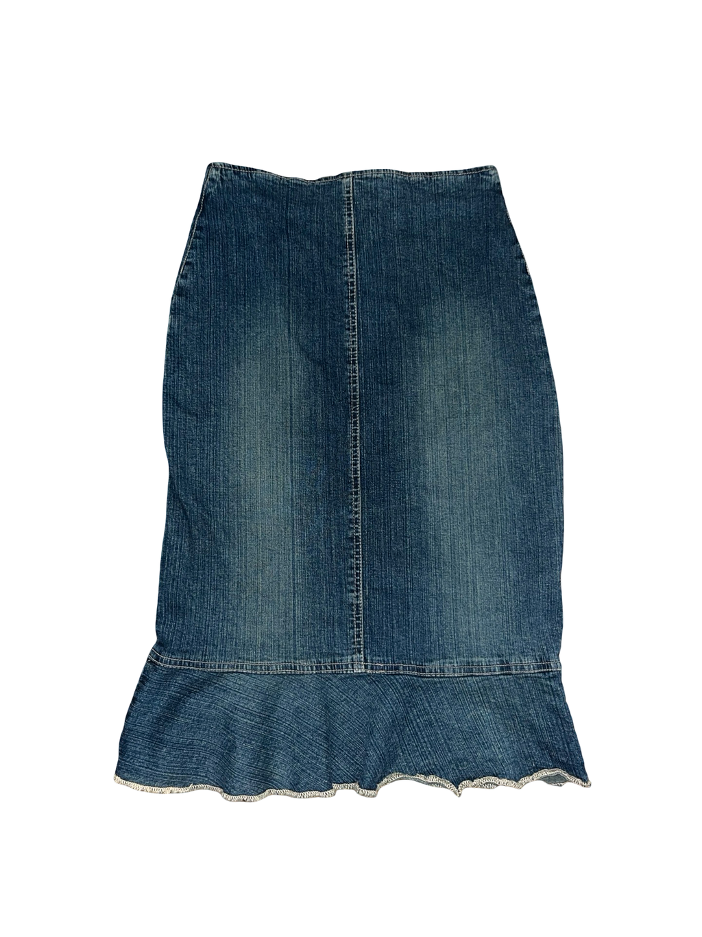 Y2K Jane Norman Denim Fishtail Midi Skirt | 00s ukXS