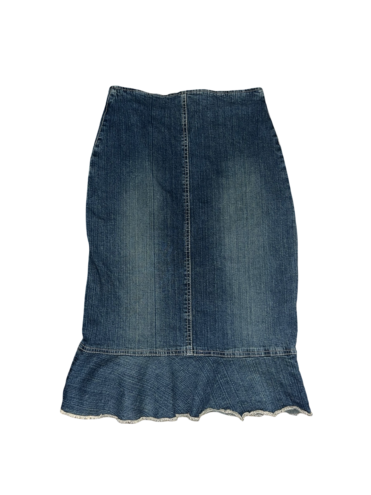 Y2K Jane Norman Denim Fishtail Midi Skirt | 00s ukXS