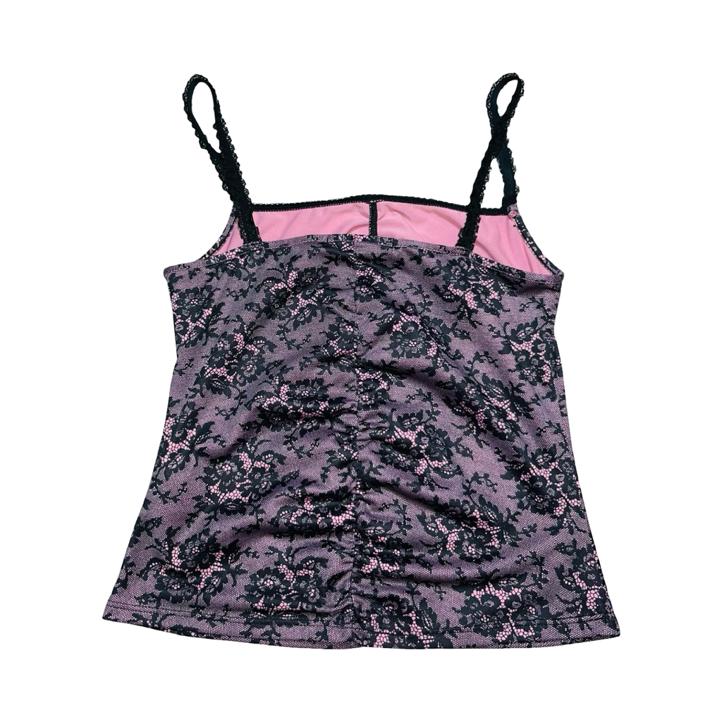 River island 2000’s pink and black cami top uk 12