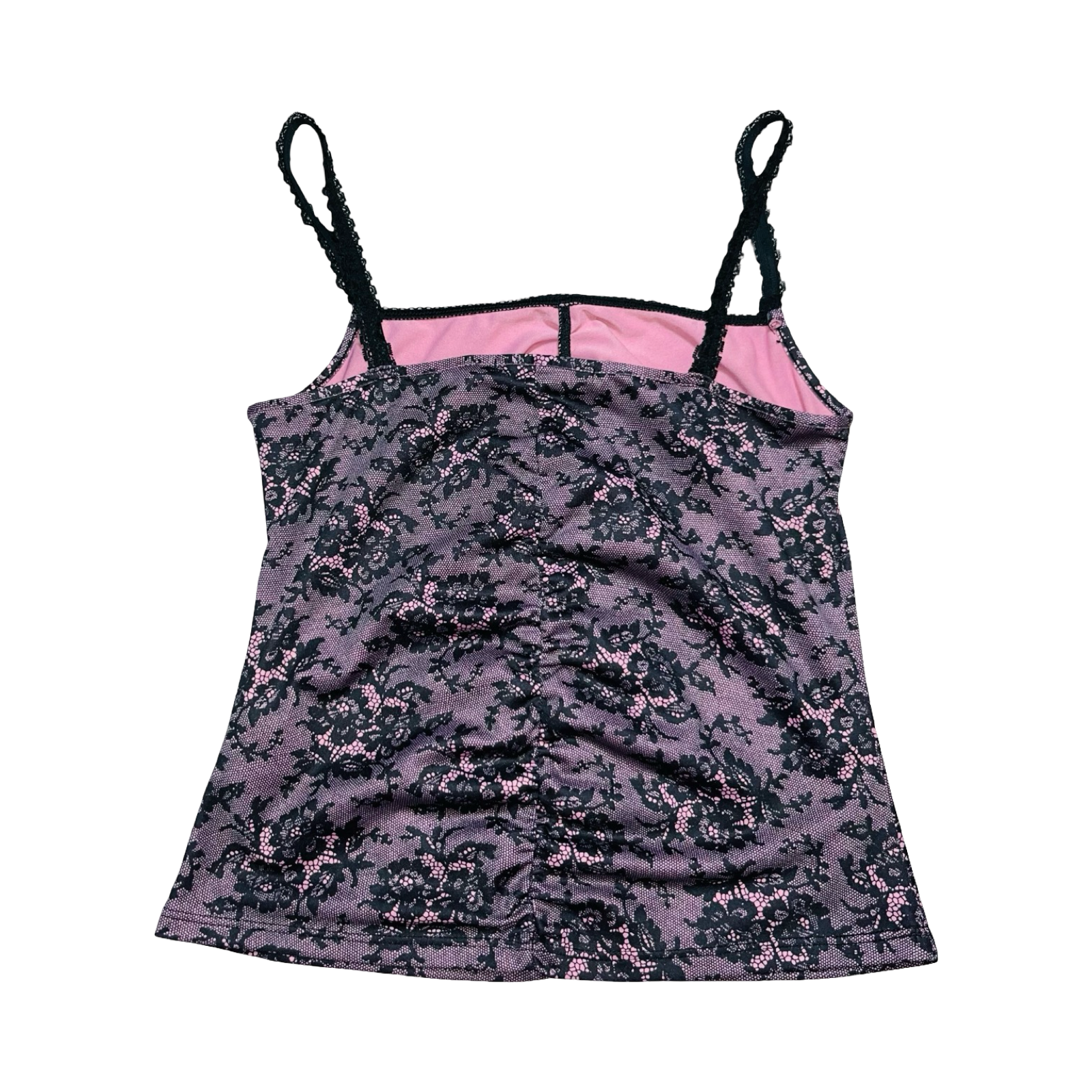 River island 2000’s pink and black cami top uk 12