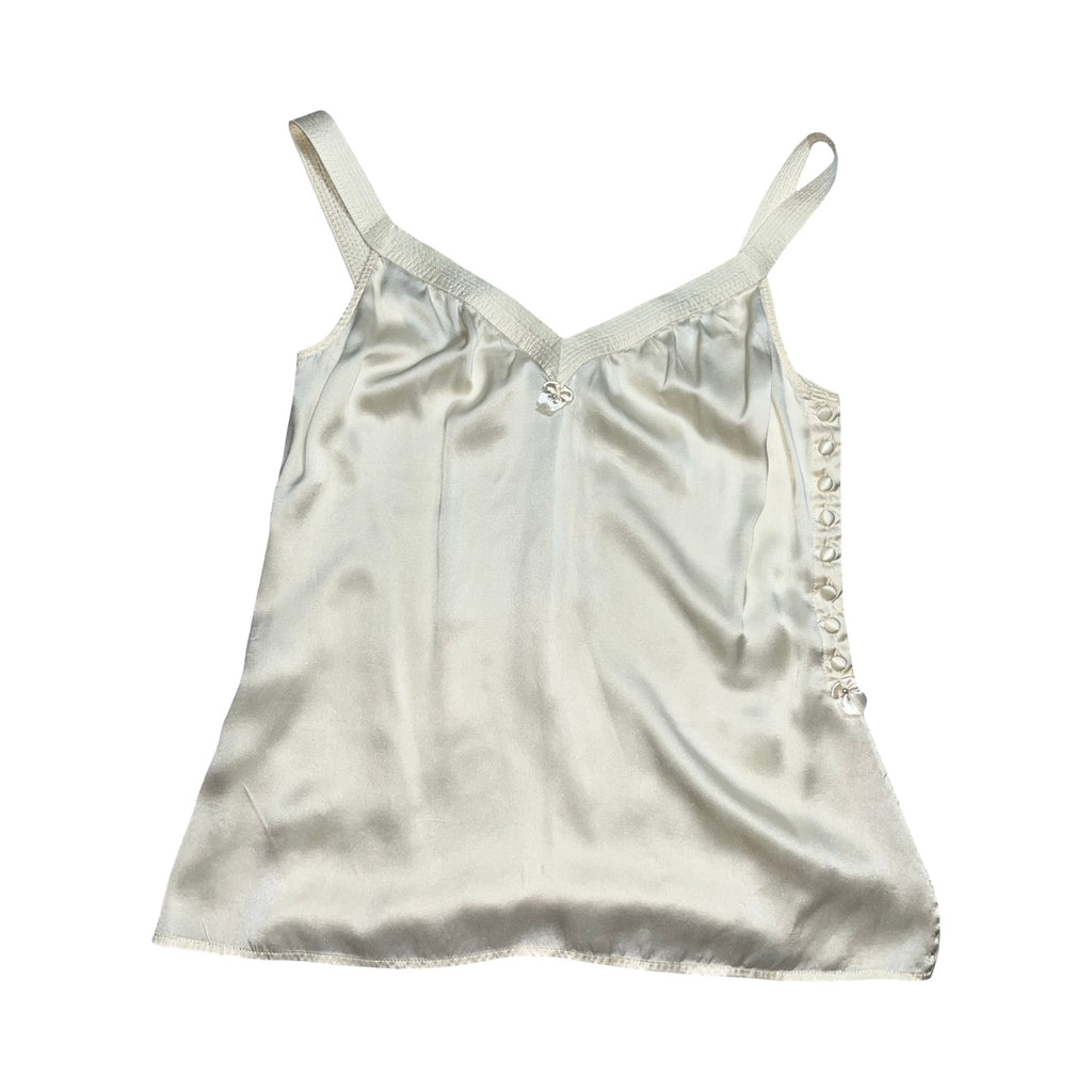 Gap cream pure silk cami top uk size S/P