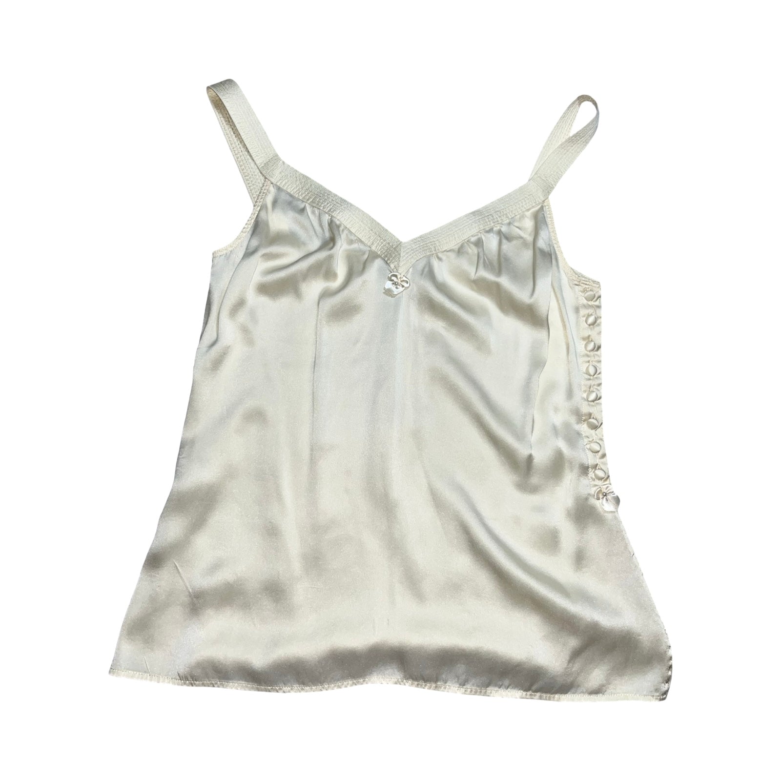 Gap cream pure silk cami top uk size S/P