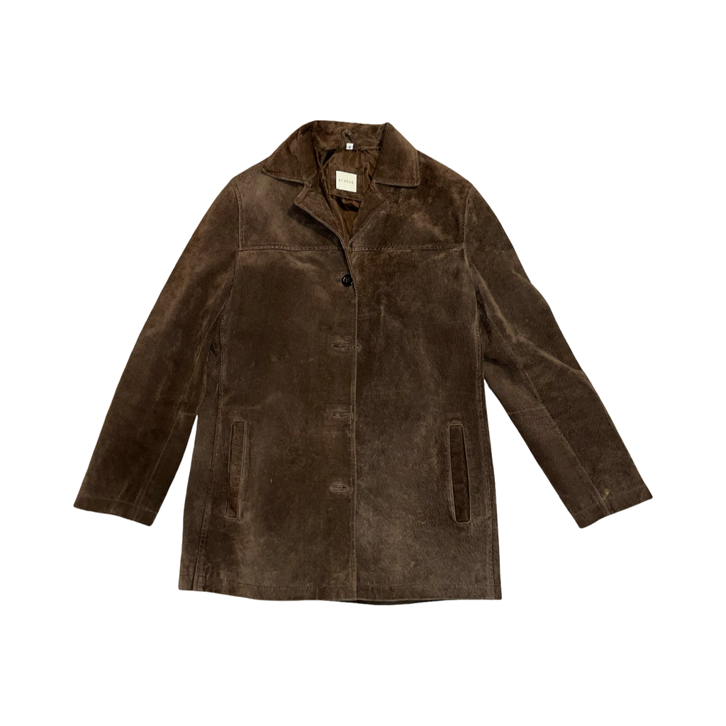 ET•VOUS genuine suede brown jacket ukS