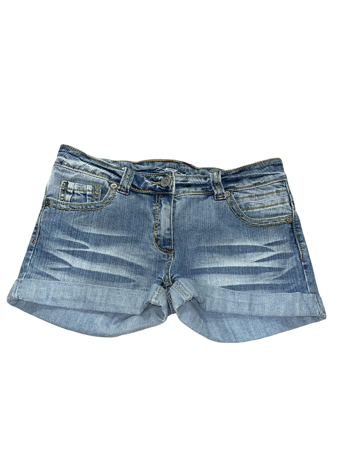 Vintage Y2K Light Wash Denim Hot Pants Shorts UkS | new look