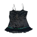 C•C•D•K black pure silk and sequin cami top ukS