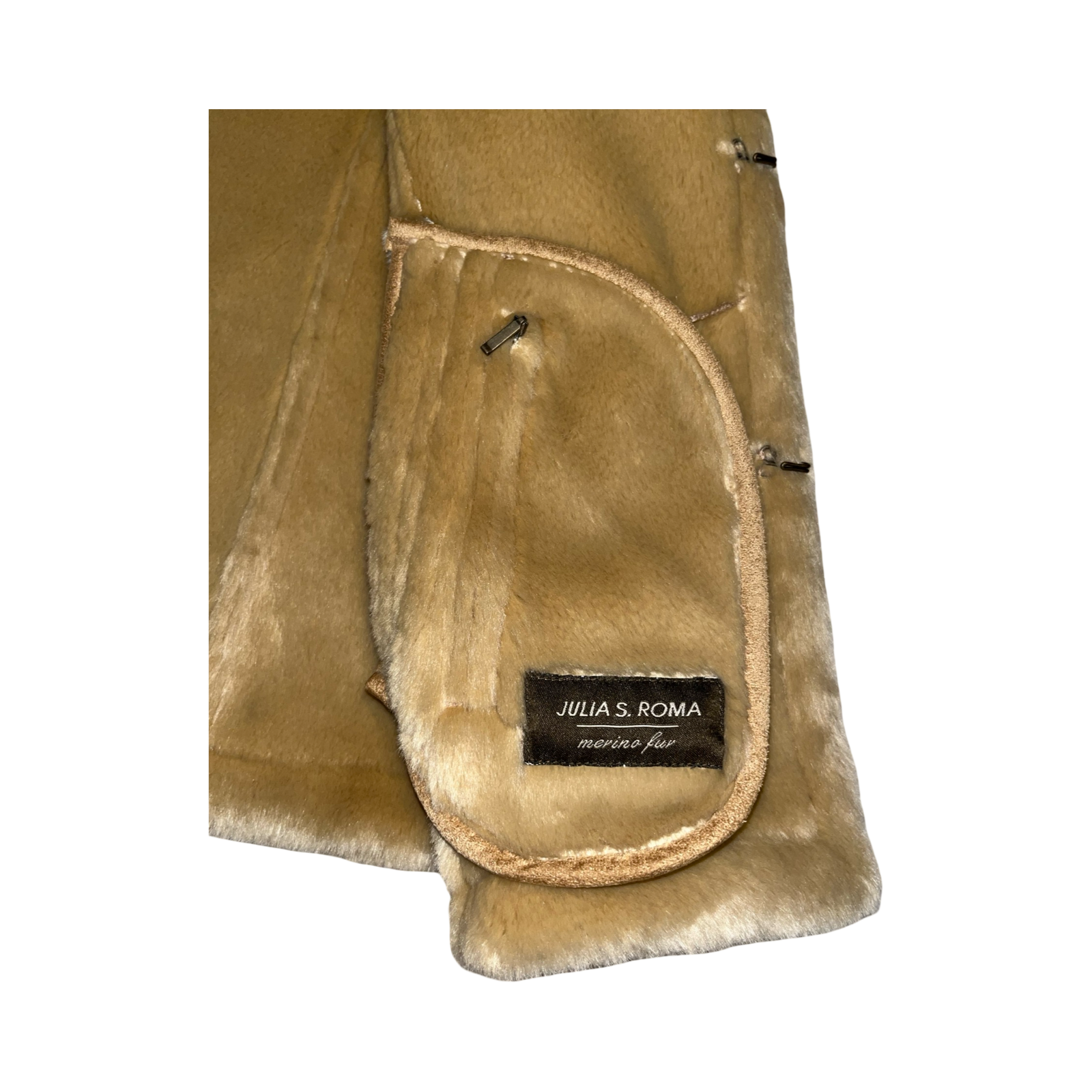 Julia’s Roma vintage merina fur body warmer uk14