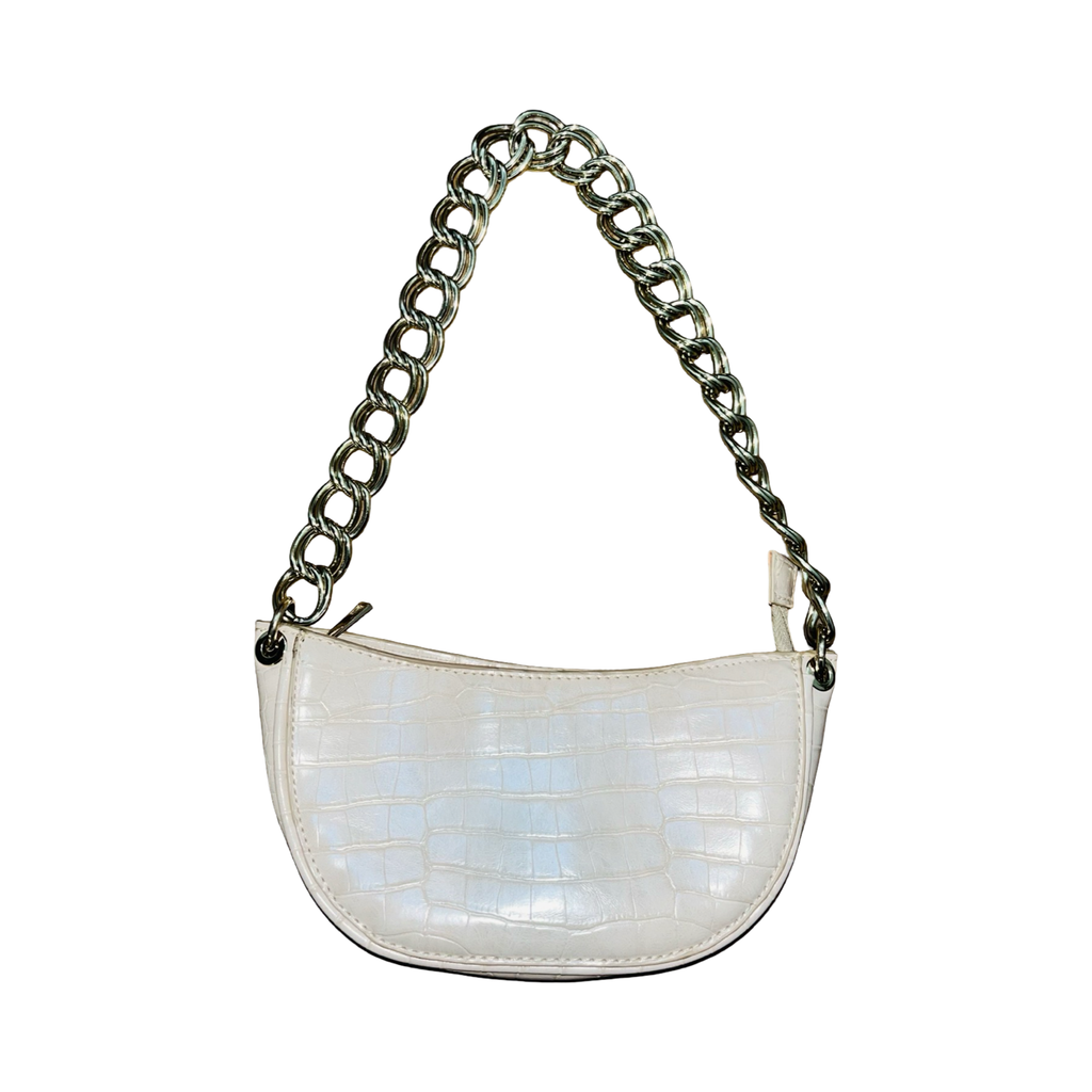 Zara cream and gold handbag