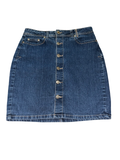 Y2K 24/7 Authentic Denim Button Front Mini Skirt uk8