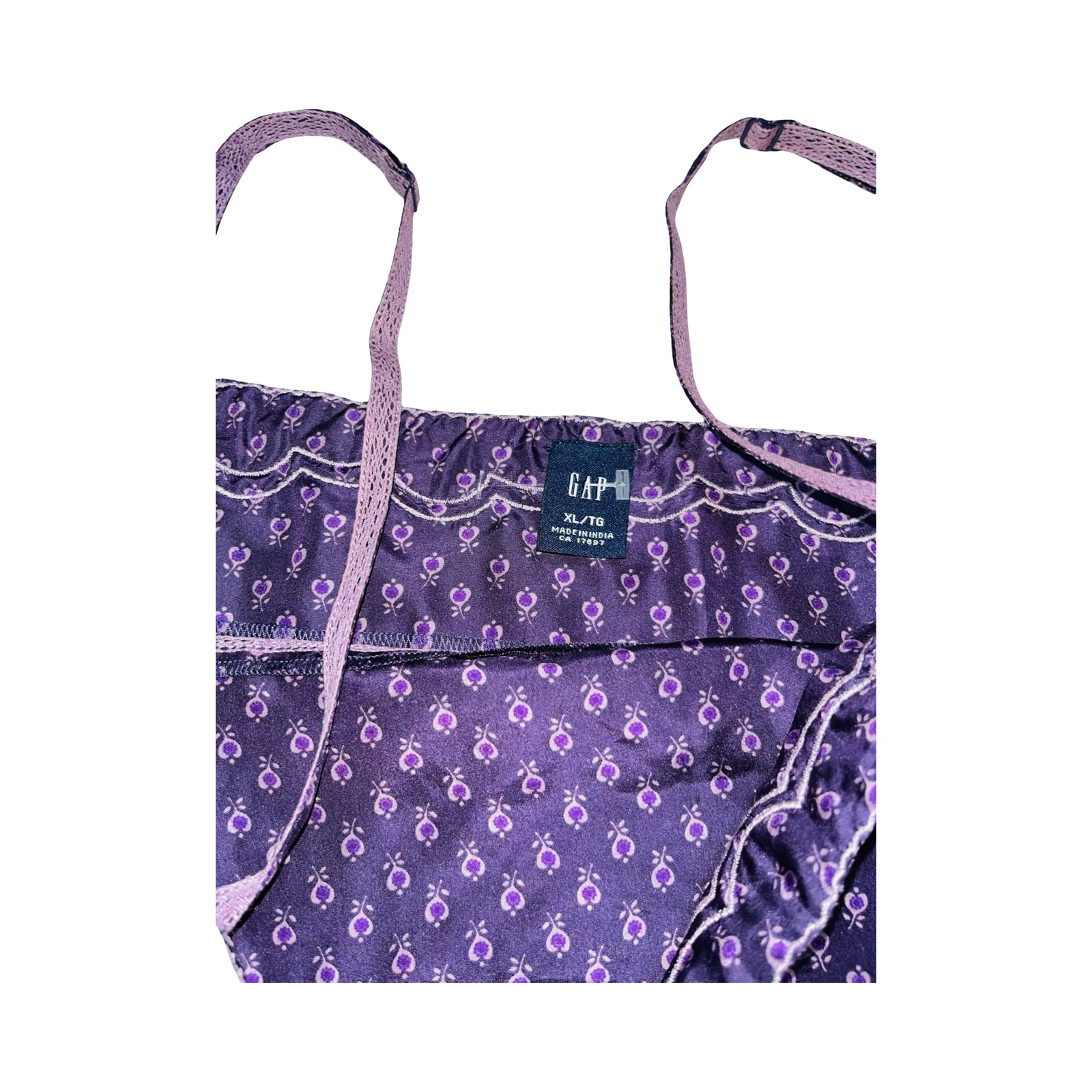 GAP y2k purple print ukL cami top