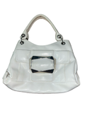 Next Y2K White Shoulder Bag Silver Buckle | Handbag 2000s