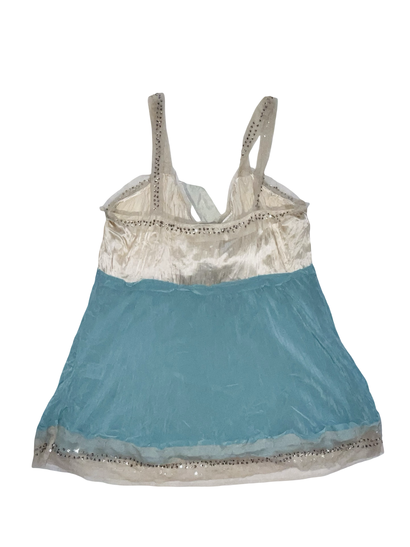 Y2K Warehouse Cami Top Diamanté Bow Fairycore UK 14