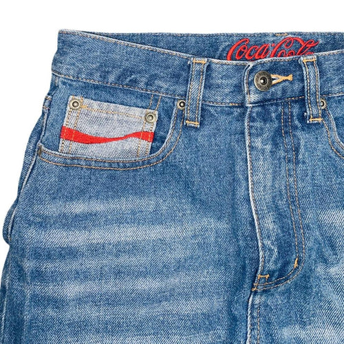 Coca-Cola rare vintage flare long denim skirt uk10