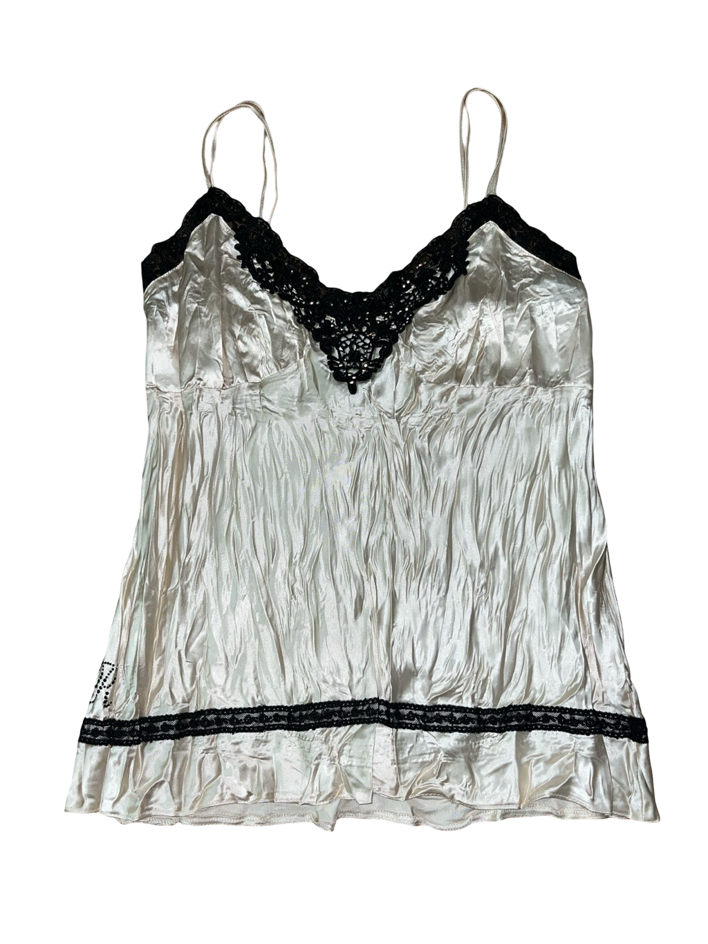 Y2K River Island Champagne Satin Cami Top NWT UK 14