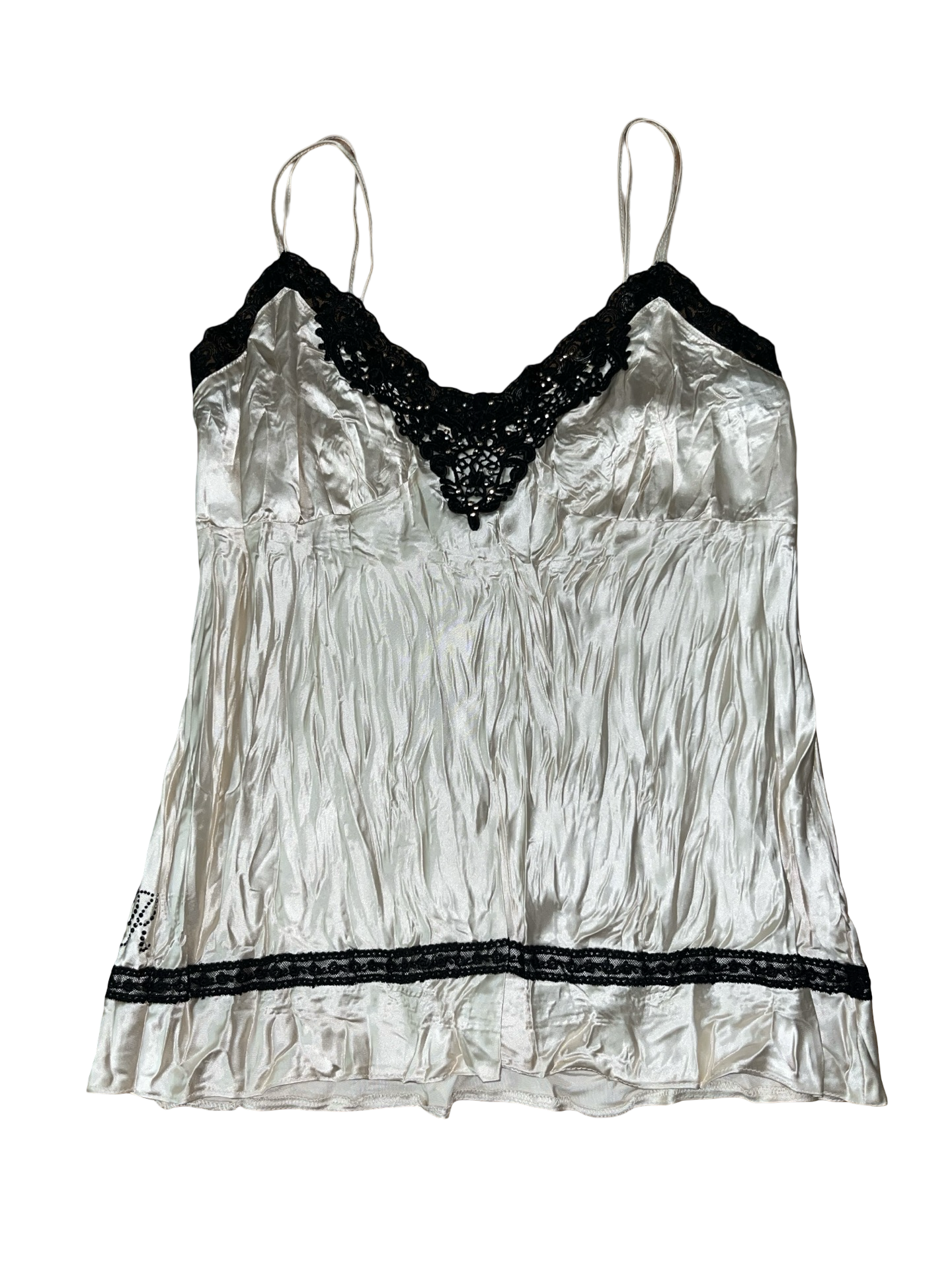 Y2K River Island Champagne Satin Cami Top NWT UK 14