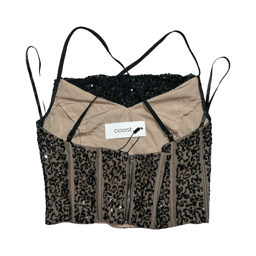 Coast NWT black and beige sequin top uk 8