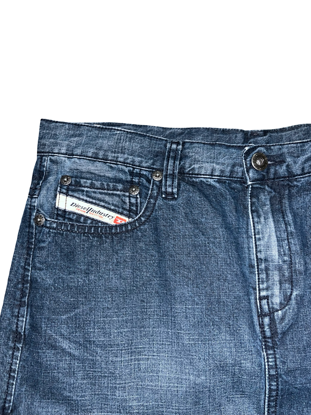 Vintage Y2K Diesel Denim Mini Skirt Dark Wash Low Rise ukM