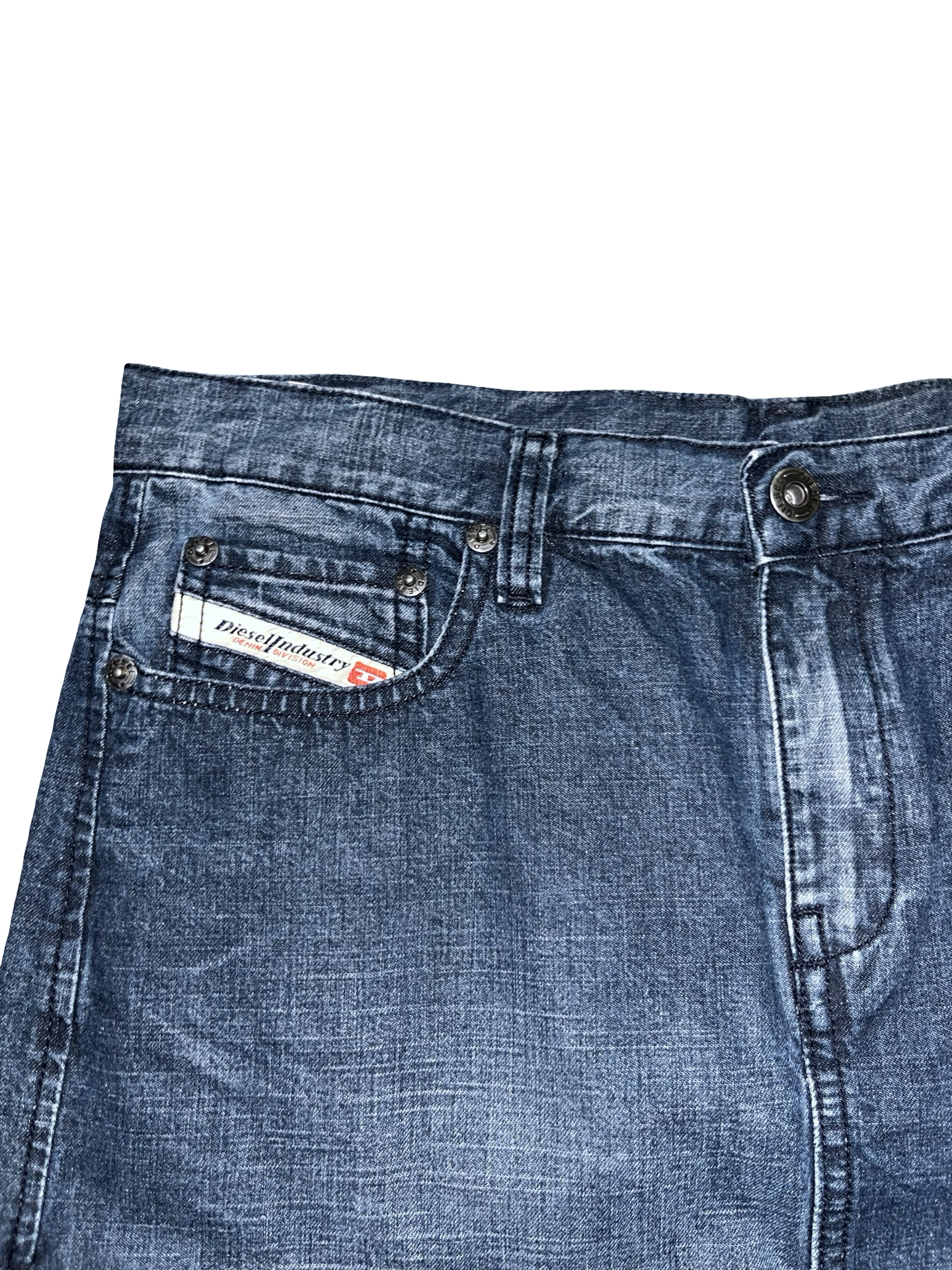 Vintage Y2K Diesel Denim Mini Skirt Dark Wash Low Rise ukM