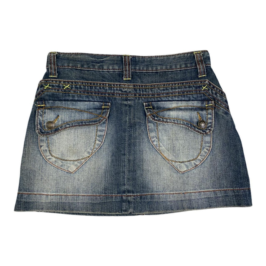 Xaja Y2K distressed denim mini skirt uk6
