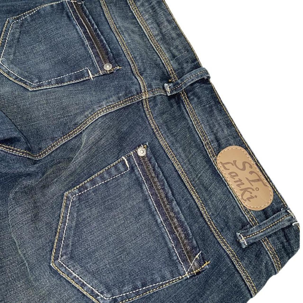 St.Lankis fashion y2k straight leg jeans ukS